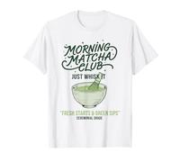 Morning Matcha Club Just Whisk It Green Sips Thé Matcha T-Shirt