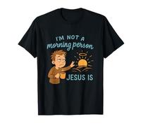 Morning Person Jesus is Faith Coffee Nouveauté chrétienne T-Shirt