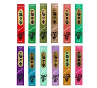 Morning Star Encens Nippon Kodo - Assortiment de 12 parfums (12 x 50, 600 bâtonnets) - Bois de santal, bois de cèdre, thé vert, encens, myrrrhe, sauge, musc, jasmin, gardénia, lavande, ambre, lotus.
