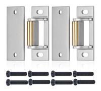 MorningRo Lot de 2 gâches à rouleaux de surface pour portes de sortie commerciales avec cale en métal, évacuation fluide, gâche universelle pour sortie de panique (argenté)