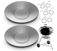 MorningRo Lot de 2 récupérateurs de cendres de 27,9 cm de diamètre pour barbecue à charbon de bois, compatible avec Weber pour pièces de rechange