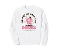 Mornings are Better with Donuts Citation drôle Personnage Mignon Sweatshirt