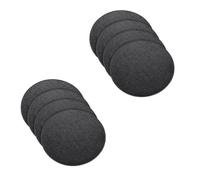 MorNon Lot de 8 coussins de chaise ronds en feutre - Diamètre 35 cm - Pour banc - Avec inserts antidérapants - Pour tous les types de chaises - Pour l'intérieur et l'extérieur - Noir