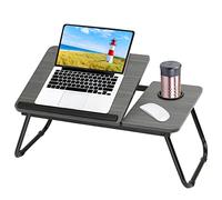 MorNon Table pliable pour ordinateur portable 55x32x25cm Table pour tablette Table de lit Plateau de lit Table pour ordinateur portable Table pour notebook avec porte-gobelet pour la lecture ou le