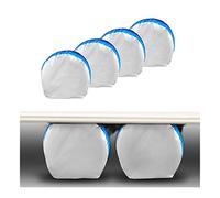 MORNYRAY Lot de 4 Housses de Pneu imperméables, Anti-UV, Neige, Soleil, Pluie, pour Camion, Camping-Car, VUS, remorque, Camping-Car (argenté, Convient aux pneus de 68,6 à 73,6 cm de diamètre)