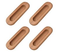 MOROBOR 4 pièces ovale en bois, poignée cachée encastrée, design intégré, poignée de porte coulissante, armoire en bois, tirette encastrée, porte d'armoire, pour portes coulissantes, hangar
