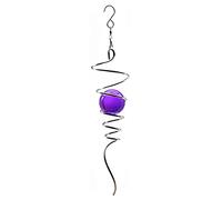 MOROBOR Carillon éolien Rotatif, Boule de Cristal, décoration intérieure et extérieure, Crochet pivotant à Suspendre en Spirale 28 cm/Violet