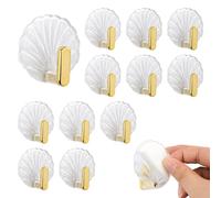 MOROBOR Lot de 12 crochets muraux adhésifs décoratifs imperméables amovibles pour porte de cuisine, salle de bain, chambre à coucher