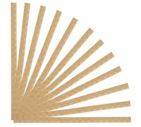 MOROBOR Lot de 12 garnitures décoratives en bois brut 3D mignonnes en forme de ligne de pointe pour maison, mur, armoire, étagère, fenêtre, porte - 35 x 2 cm