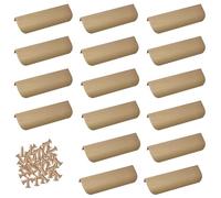 MOROBOR Lot de 16 poignées de tiroir à bords arrondis invisibles en alliage d'aluminium pour armoire et tiroir 120 mm Bronze