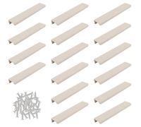 MOROBOR Lot de 16 poignées de tiroir dissimulées en alliage d'aluminium gris cachemire pour porte de maison, cuisine, armoire, 150 mm