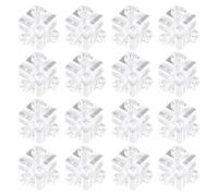 MOROBOR Lot de 16 supports d'angle en acrylique transparent à 6 trous avec vis de montage M4 pour raccordement de meubles (10 mm)