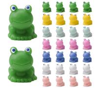 MOROBOR Lot de 175 mini figurines de grenouille en résine pour décoration de jardin miniature - Jouets en mousse pour loisirs créatifs - 7 couleurs