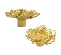 Morobor Lot de 2 boutons roses en laiton massif pour armoires et tiroirs, avec vis