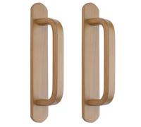 MOROBOR Lot de 2 longues poignées autocollantes en alliage d'aluminium avec plaque pour porte coulissante de placard de cuisine