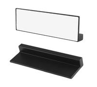 MOROBOR Lot de 2 poignées de porte coulissante auto-adhésives en forme de L en alliage d'aluminium pour portes coulissantes de grange et tiroirs de placard (noir)