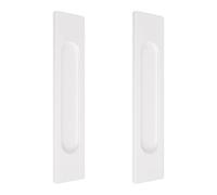 MOROBOR Lot de 2 poignées de porte coulissante rectangulaires auto-adhésives en alliage d'aluminium blanc chaud sans perforation pour portes de grange coulissantes, fenêtres, armoires de 18 cm