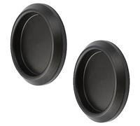 MOROBOR Lot de 2 poignées de porte de placard auto-adhésives en acier inoxydable - Poignées de placard de cuisine encastrées - Poignée de porte invisible, noir mat