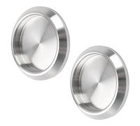 MOROBOR Lot de 2 poignées de porte de placard auto-adhésives en acier inoxydable - Poignées de porte de placard de cuisine encastrées - Poignée de porte invisible - Gris