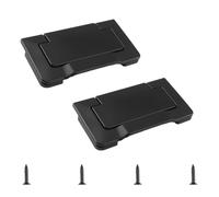 MOROBOR Lot de 2 poignées de porte de poche, anneau de traction encastré en alliage de zinc dissimulé avec vis pour armoires, armoires et tiroirs (noir mat)