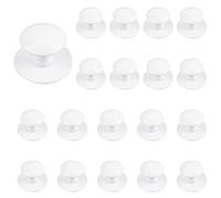 MOROBOR Lot de 20 boutons de placard adhésifs instantanés en acier inoxydable pour fenêtres, armoires, tiroirs (blanc)