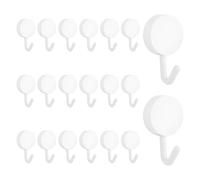 MOROBOR Lot de 20 crochets auto-adhésifs en plastique robuste pour porte de maison, cuisine, salle de bain, bureau (beige)