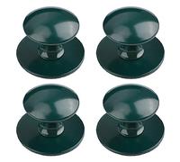 MOROBOR Lot de 4 boutons de placard adhésifs instantanés en acier inoxydable pour fenêtres, armoires, tiroirs (vert olive)