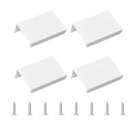 MOROBOR Lot de 4 mini poignées cachées blanches de style moderne, en alliage d'aluminium invisible, pour armoire, quincaillerie d'armoire, 50 mm