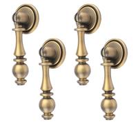 MOROBOR Lot de 4 poignées d'armoire en forme de gourde en alliage de zinc avec vis de montage pour armoire, tiroir, porte, meubles décoratifs/bronze