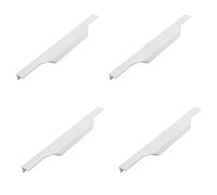 MOROBOR Lot de 4 poignées d'armoire invisibles en alliage d'aluminium blanc de 300 mm avec vis pour la maison