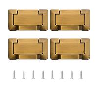 MOROBOR Lot de 4 poignées de porte cachées en alliage de zinc de style européen, 7,3 cm avec vis, pour placard, tiroir, armoire