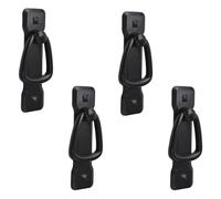 MOROBOR Lot de 4 poignées de porte vintage noires avec vis pour armoire de cuisine, placard, commode, tiroir 95 x 25 mm
