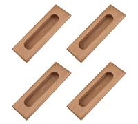 MOROBOR Lot de 4 poignées rectangulaires encastrées en bois dissimulées pour porte coulissante de grange, armoire, tiroir