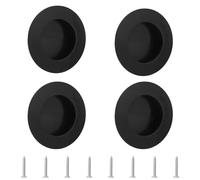 MOROBOR Lot de 4 poignées rondes encastrées invisibles en acier inoxydable pour tiroir de grange coulissante, armoire, armoire, 65 mm