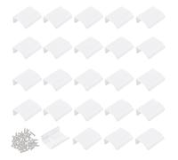 MOROBOR Lot de 40 poignées invisibles en alliage d'aluminium de style moderne pour armoires, tiroirs, portes coulissantes (50 mm, blanc)