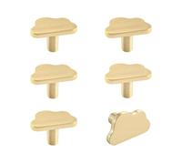 MOROBOR Lot de 6 boutons créatifs en forme de nuage en alliage de zinc avec vis et tube d'extension pour armoires, tiroirs, portes décoratives