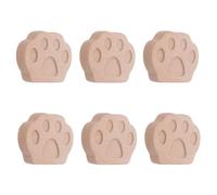 MOROBOR Lot de 6 boutons de meubles décoratifs uniques en bois en forme de patte de chat avec vis pour chambre d'enfant, chambre d'enfant, chambre à coucher