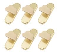MOROBOR Lot de 6 boutons de placard décoratifs dorés en forme de nuage élégants avec plaque arrière pour armoires, tiroirs, portes