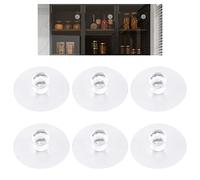 MOROBOR Lot de 6 boutons de tiroir de placard autocollants en acrylique sans perçage pour fenêtre, armoire, placard de cuisine