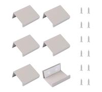 MOROBOR Lot de 6 mini poignées autocollantes de style moderne en alliage d'aluminium invisible pour tiroir d'armoire, 40 mm, gris cachemire