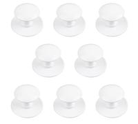 MOROBOR Lot de 8 boutons adhésifs instantanés en acier inoxydable pour fenêtres, armoires, tiroirs (blanc)