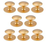 MOROBOR Lot de 8 boutons de placard adhésifs instantanés en acier inoxydable pour fenêtres, armoires, tiroirs (or mat)
