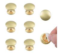 MOROBOR Lot de 8 boutons de placard auto-adhésifs, bouton d'armoire autocollant doré à remplacer, extracteurs amovibles, alliage de zinc, boutons de tiroir pour fenêtres, armoires, tiroirs