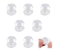 MOROBOR Lot de 8 mini boutons décoratifs en acrylique en forme de diamant à coller sans perçage pour miroir, placard, boîte cadeau et autres petits meubles