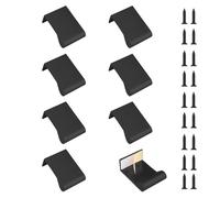 MOROBOR Lot de 8 mini poignées de tiroir noires auto-adhésives de 30 mm, poignées de tiroir modernes à angle droit en alliage d'aluminium, poignées invisibles pour matériel d'armoire, tiroir/panneau