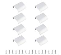 MOROBOR Lot de 8 poignées cachées argentées de style moderne, en alliage d'aluminium, boutons invisibles de garde-robe pour tiroir d'armoire, 50 mm