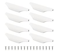 MOROBOR Lot de 8 poignées de traction dissimulées en alliage d'aluminium pour maison, cuisine, porte, tiroir, armoire avec vis (150 mm/blanc chaud)