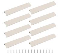 MOROBOR Lot de 8 poignées dissimulées de style moderne en alliage d'aluminium invisible pour armoire - 200 mm - Gris cachemire