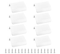 MOROBOR Lot de 8 poignées en aluminium invisibles pour garde-robe, poignées encastrées pour placards, tiroirs, portes coulissantes, placards (50 mm, blanc)