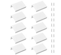 MOROBOR Mini-poignée à rebord pour doigts, poignée dissimulée, style moderne, à angle droit, en alliage d'aluminium, boutons de placard invisibles pour tiroir de quincaillerie de placard, 50 mm, Blanc